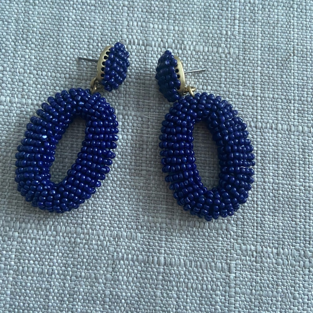Jcrew blue statement earrings